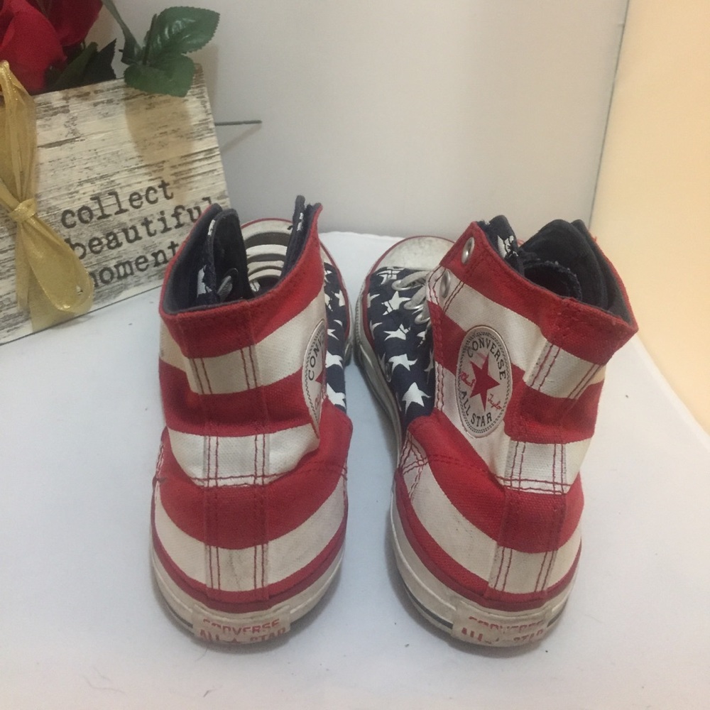 SALE! Converse AllStar 🇺🇸 Flag No Tie Sneakers 5 - Picture 6 of 8